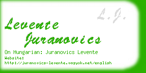 levente juranovics business card